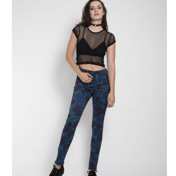New Tripp NYC High waisted floral skinny jeans - Picture 3 of 6